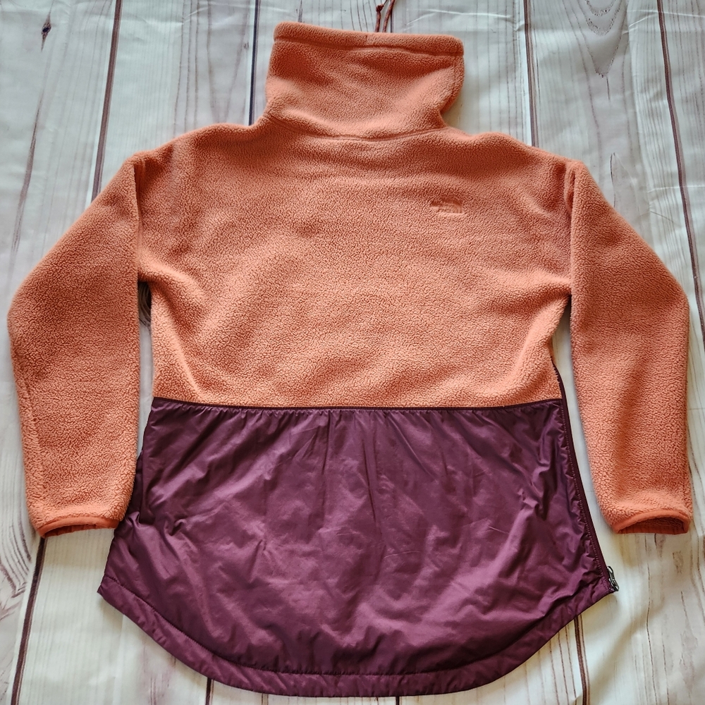 **SOLD** North Face "Riit Pullover" Fleece Sweatshirt Mock Neck Burnt Orange L - Picture 4 of 12